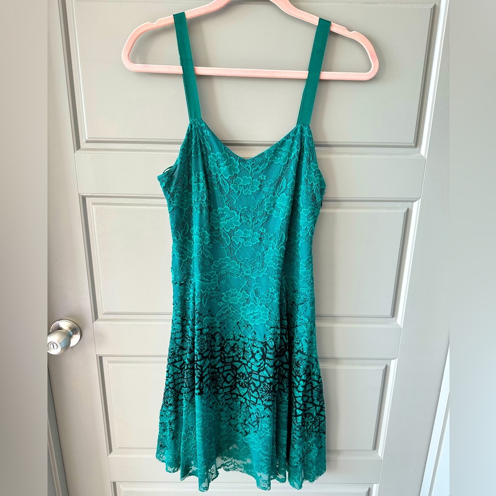 Free People Lace Green Dress